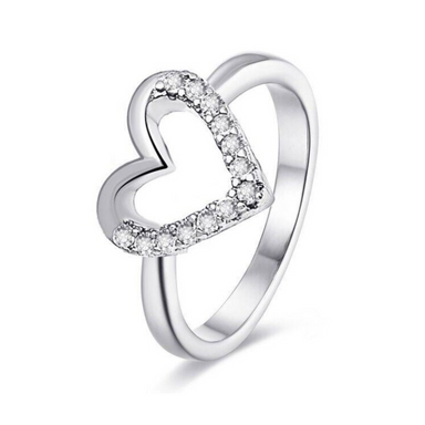 Lucky Love Heart Ring  Oscar Willow & Co Silver  