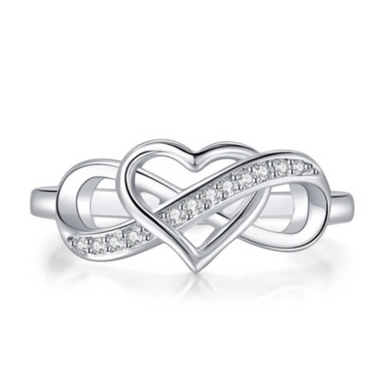 Infinity Love Ring  Oscar Willow & Co Silver 5 