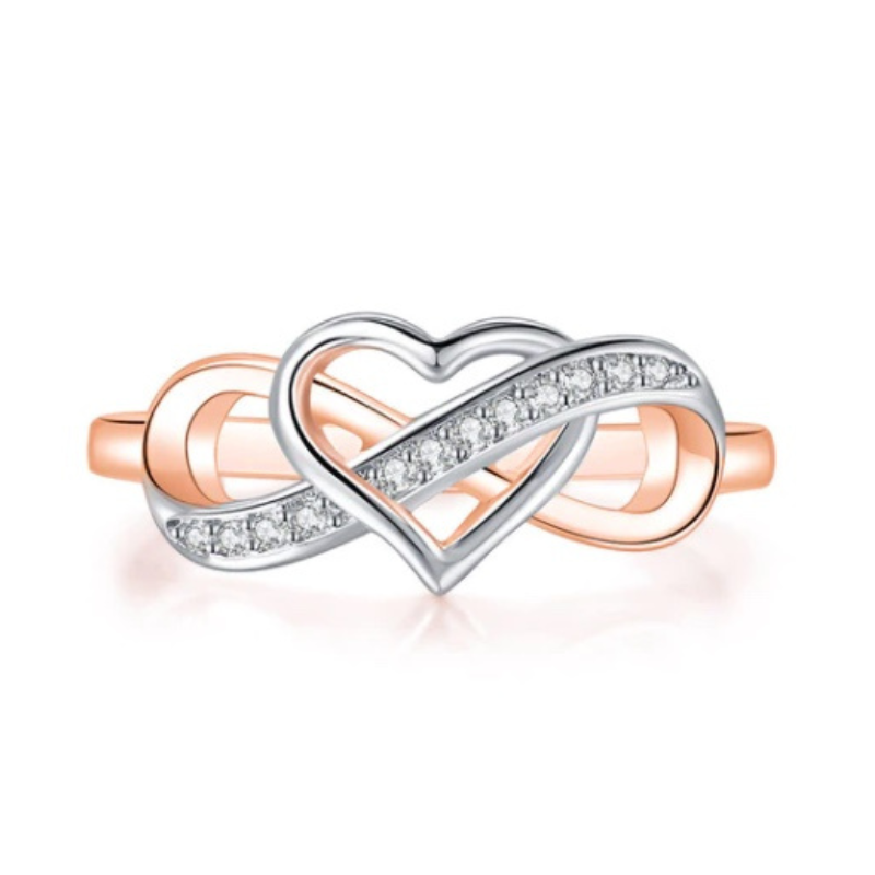 Infinity Love Ring  Oscar Willow & Co Rose Gold 5 