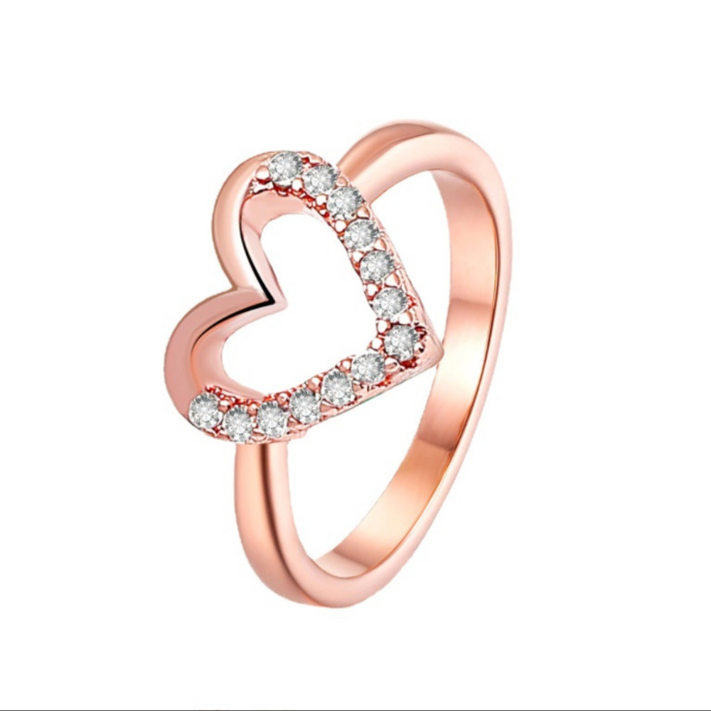 Lucky Love Heart Ring  Oscar Willow & Co Rose Gold  