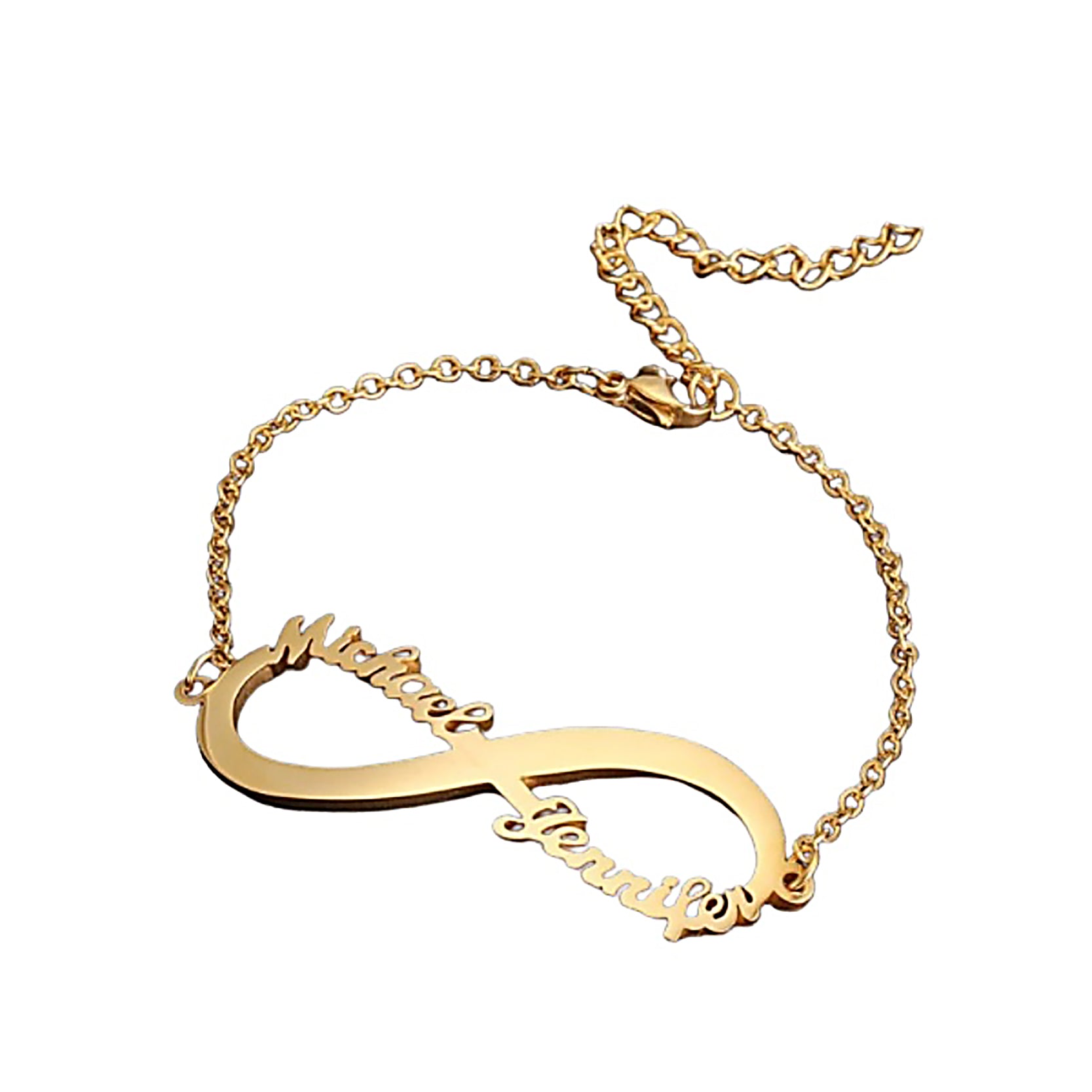 Multi Layer Silver Initial Infinity Bracelet With Heart Charm | Kelabu  Jewellery